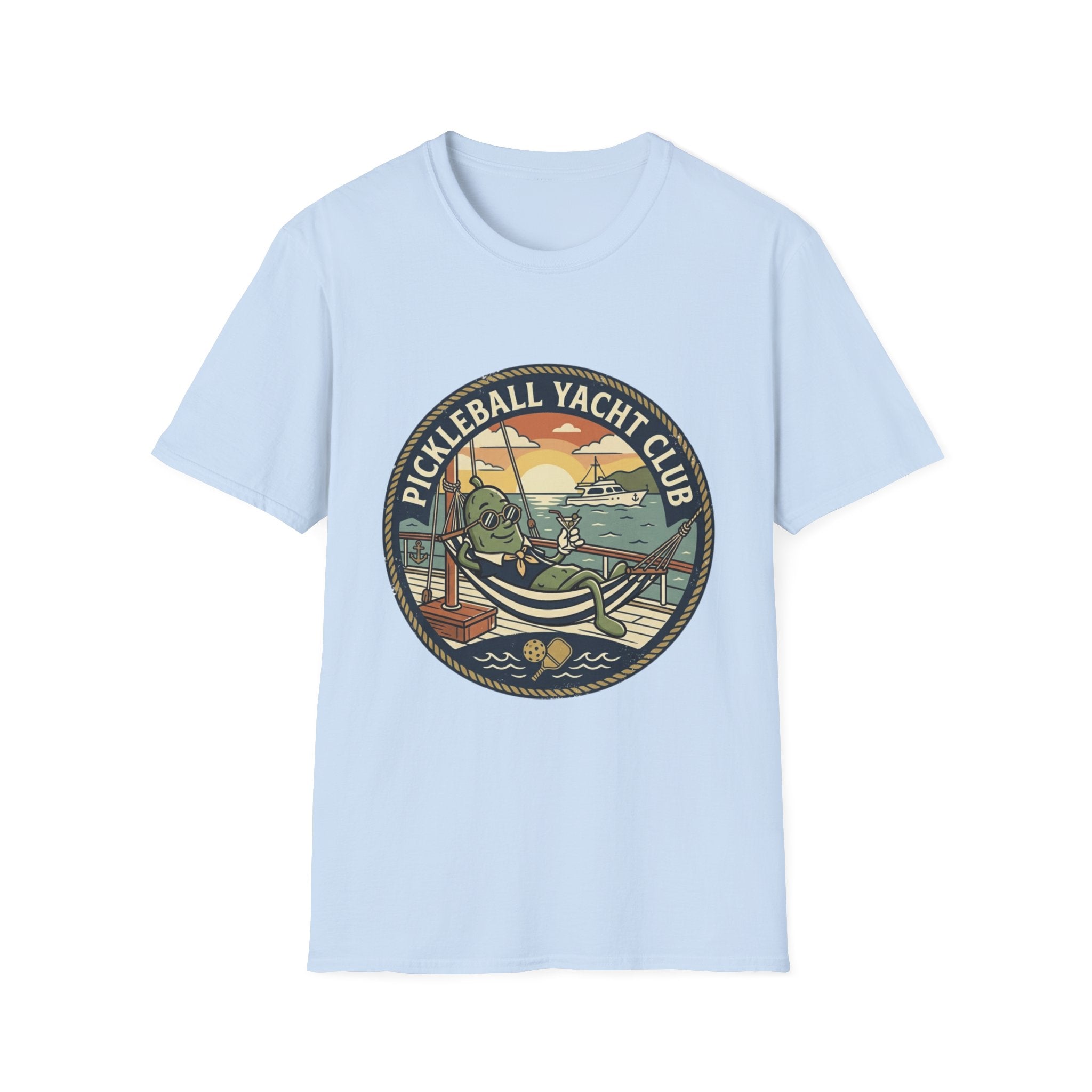 Pickleball Yacht Club T-Shirt — Coastal Vintage Pickleball Tee