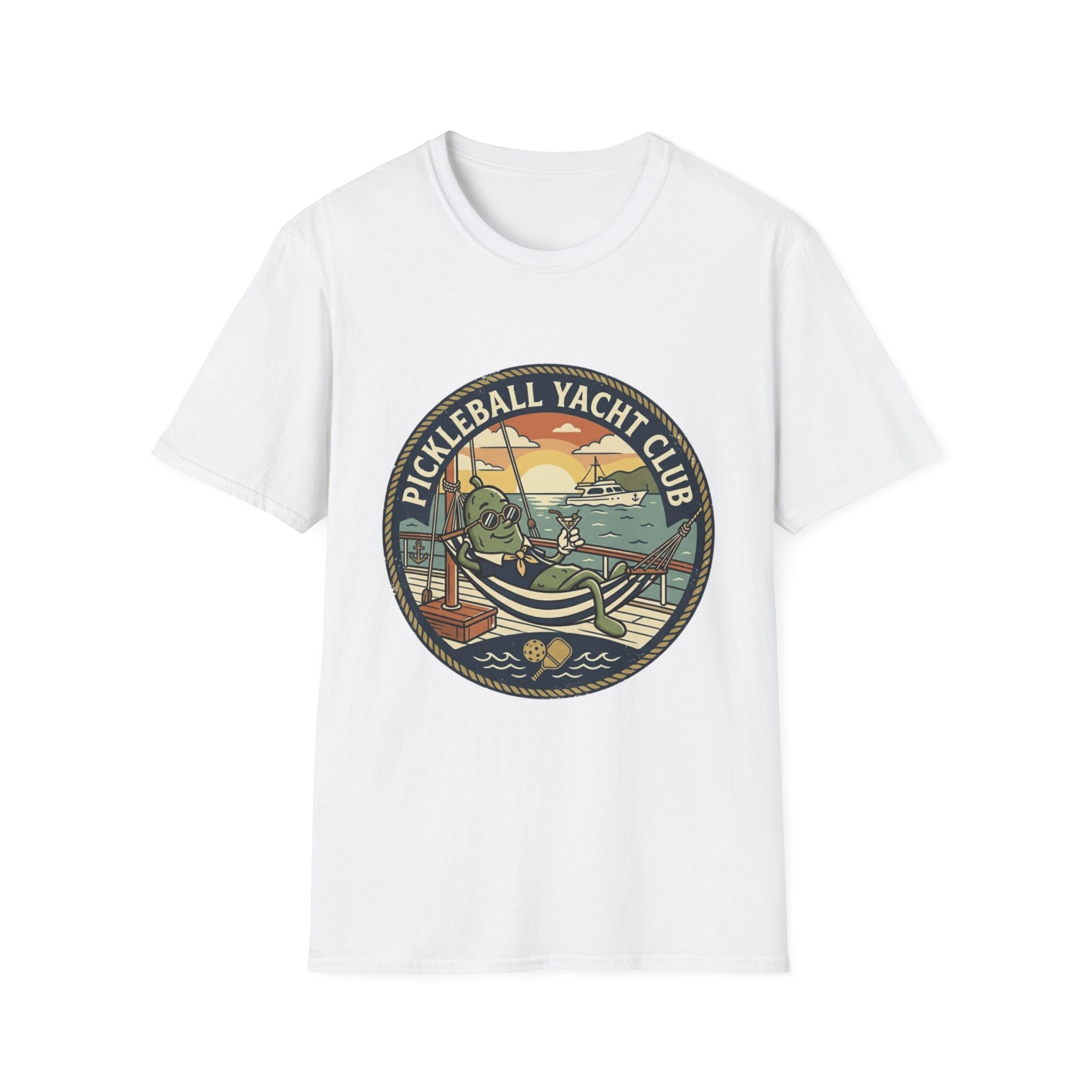 Pickleball Yacht Club T-Shirt — Coastal Vintage Pickleball Tee