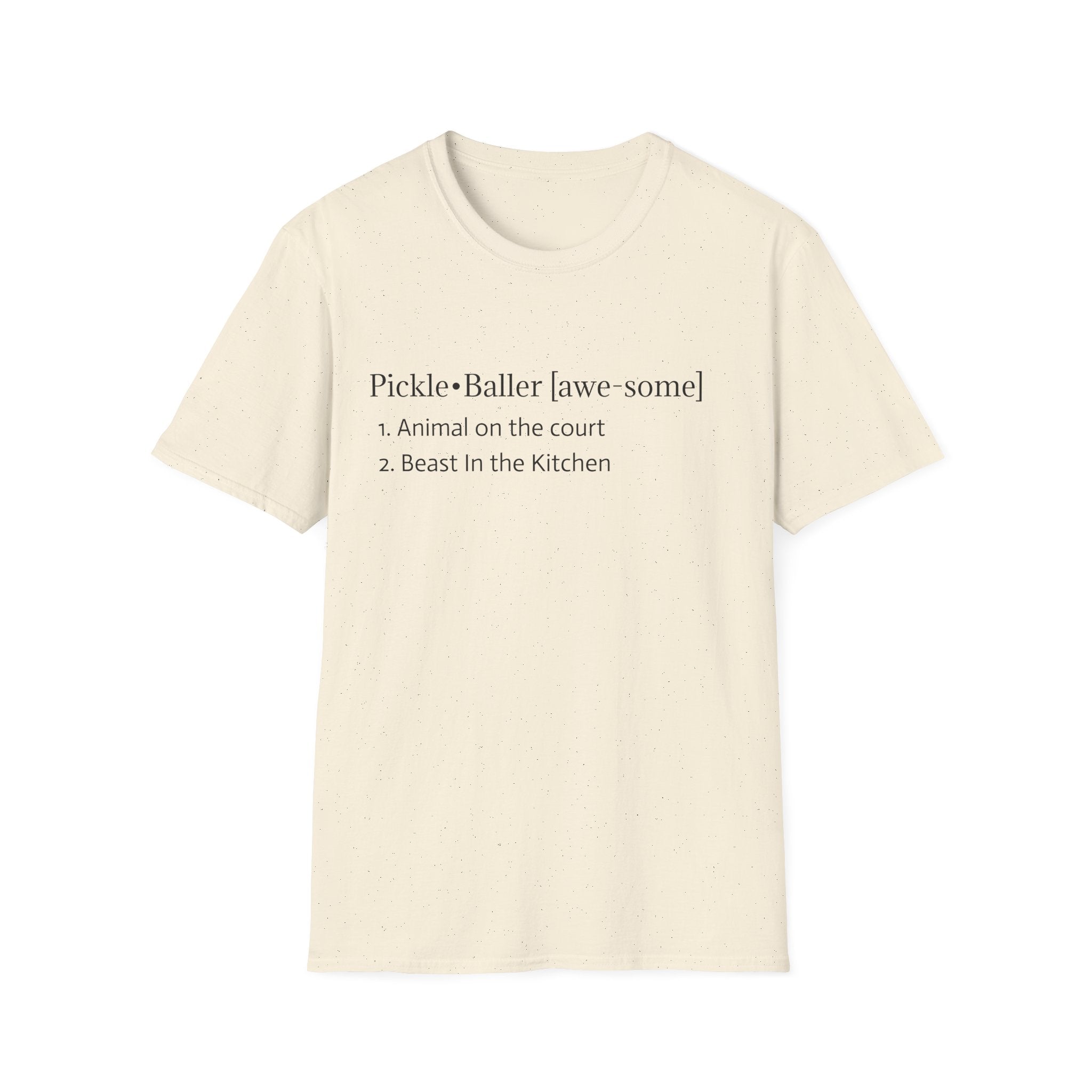 Pickleball Definition Tee — "Pickle•Baller [awe-some]" Casual Pickleball Shirt