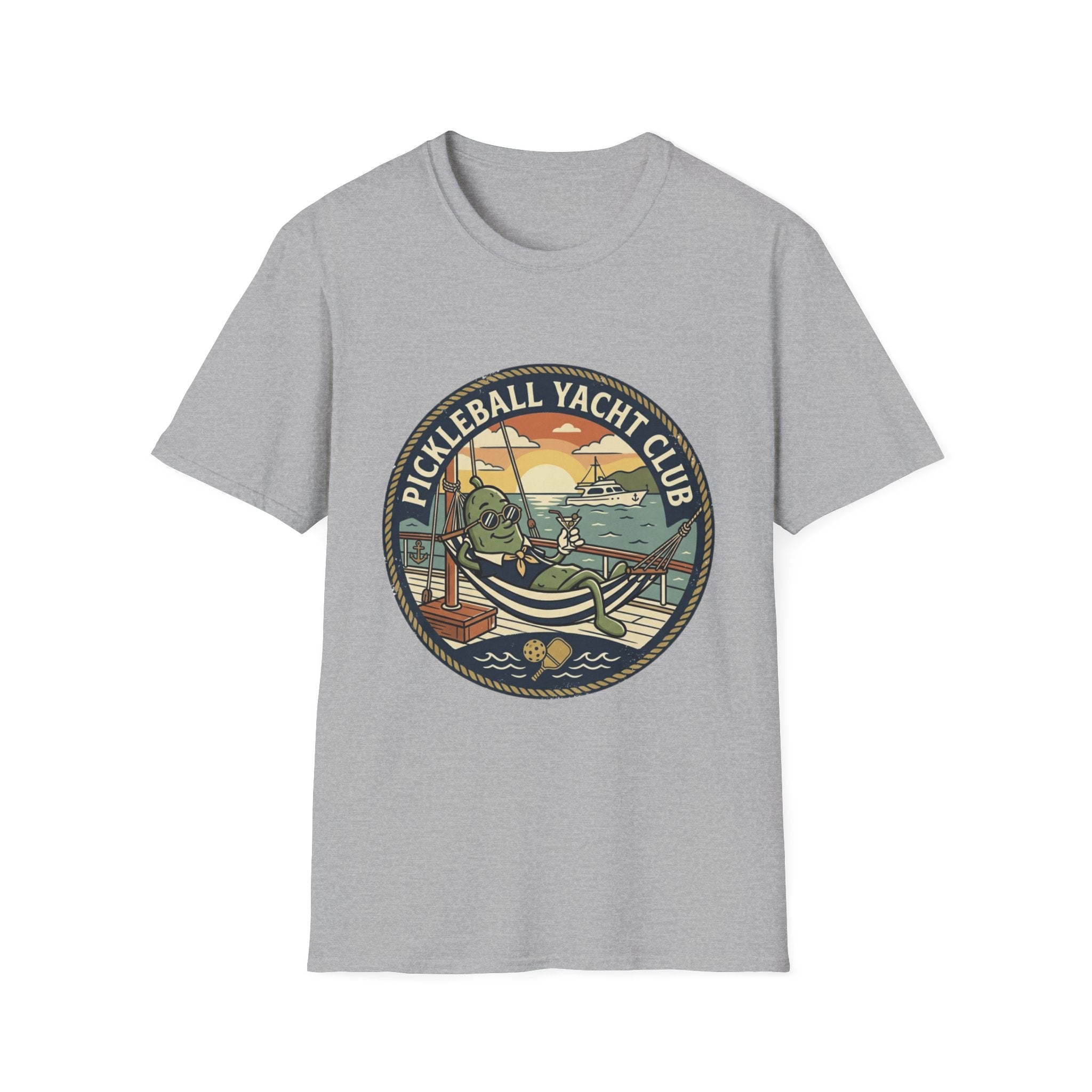 Pickleball Yacht Club T-Shirt — Coastal Vintage Pickleball Tee